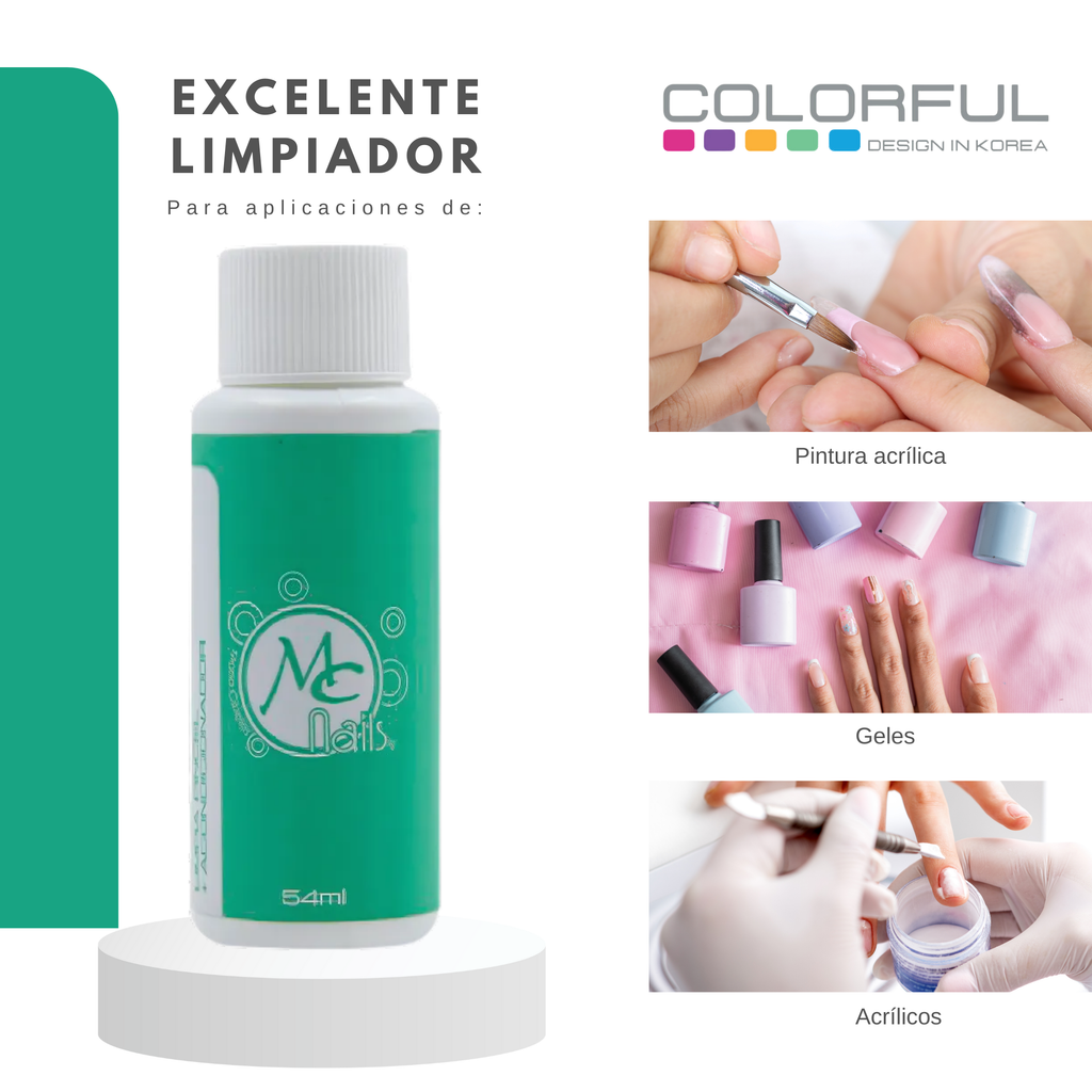 Colorful Limpia Pincel + Acondicionador 54ml Green Life