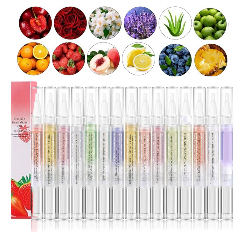 Aceite de Cutícula en Plumón Aromas 5 ml  - 12 Piezas