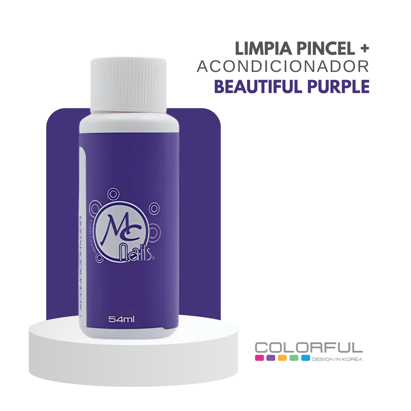 Colorful Limpia Pincel + Acondicionador 54ml Beautiful Purple