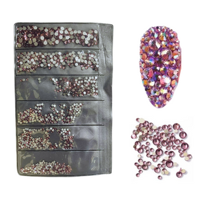 Cristales Ab Para Uñas Cartera C/6 Medidas De Ss03 A Ss10 Tonos a escoger