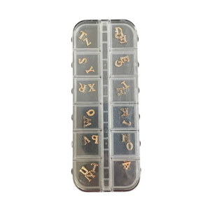 Decoración Dijes De Letras Para Uñas Dorado, Plata y Oro Rosado