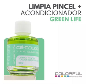 Colorful Limpia Pincel + Acondicionador 15ml Green Life