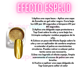 Efecto Espejo Para Uñas 6 Colores + 6 Aplicadores A