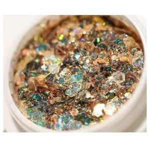 Decoración Para Uñas y Maquillaje Evolution Glitter Flake Hojuelas c/8 Piezas