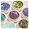 Decoración Para Uñas y Maquillaje Evolution Glitter Flake Hojuelas c/8 Piezas