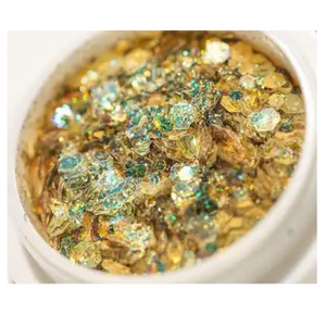 Decoración Para Uñas y Maquillaje Evolution Glitter Flake Hojuelas c/8 Piezas