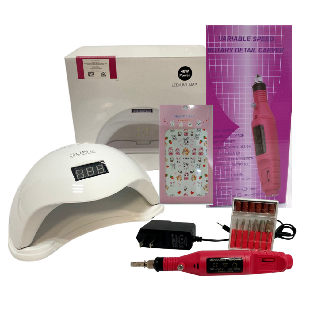 Combo Pulidor Drill Esmerill de Uñas + Lampara Uv Led + Regalo