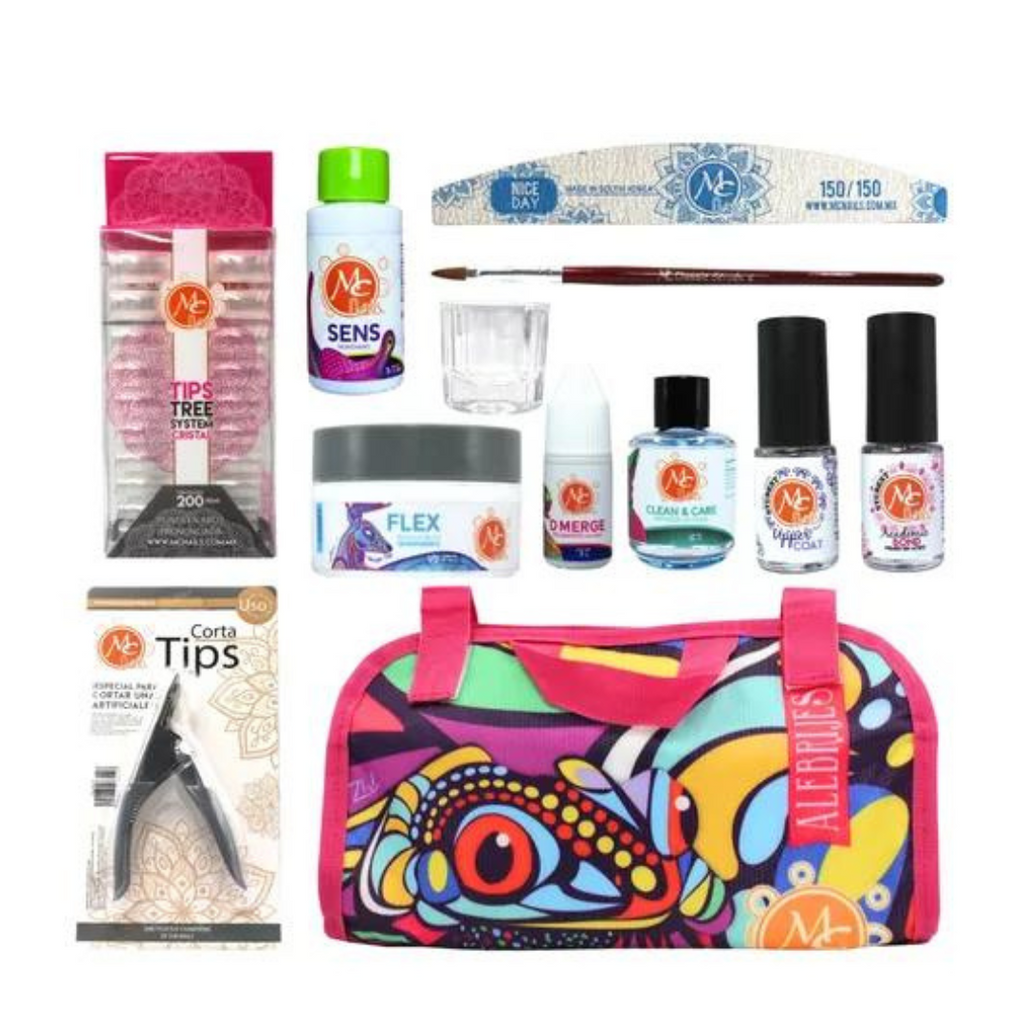 Kit School Uñas Básico Mc Nails 12 Piezas, Incluye Maletín