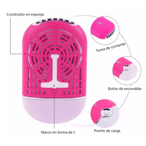 Ventilador Recargable Para Extensión De Pestañas Mink Rosa Fucsia