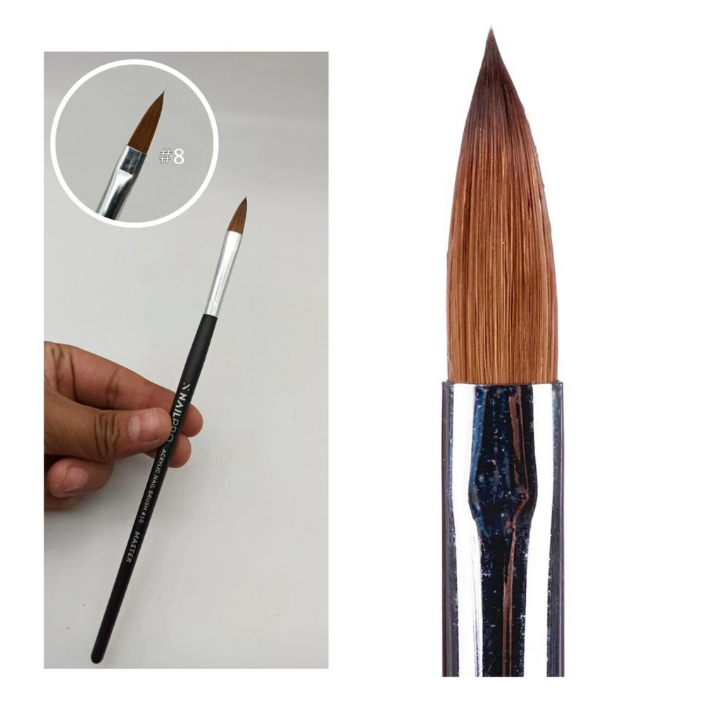 Pincel Master #8 para Acrílico en Uñas Nail Pro