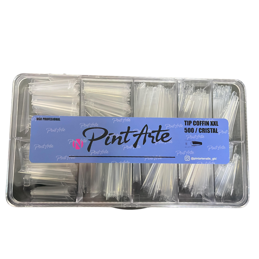 Tips Coffin XXL PintArte CRISTAL - 500pz