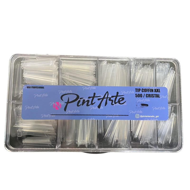 Tips Coffin XXL PintArte CRISTAL - 500pz