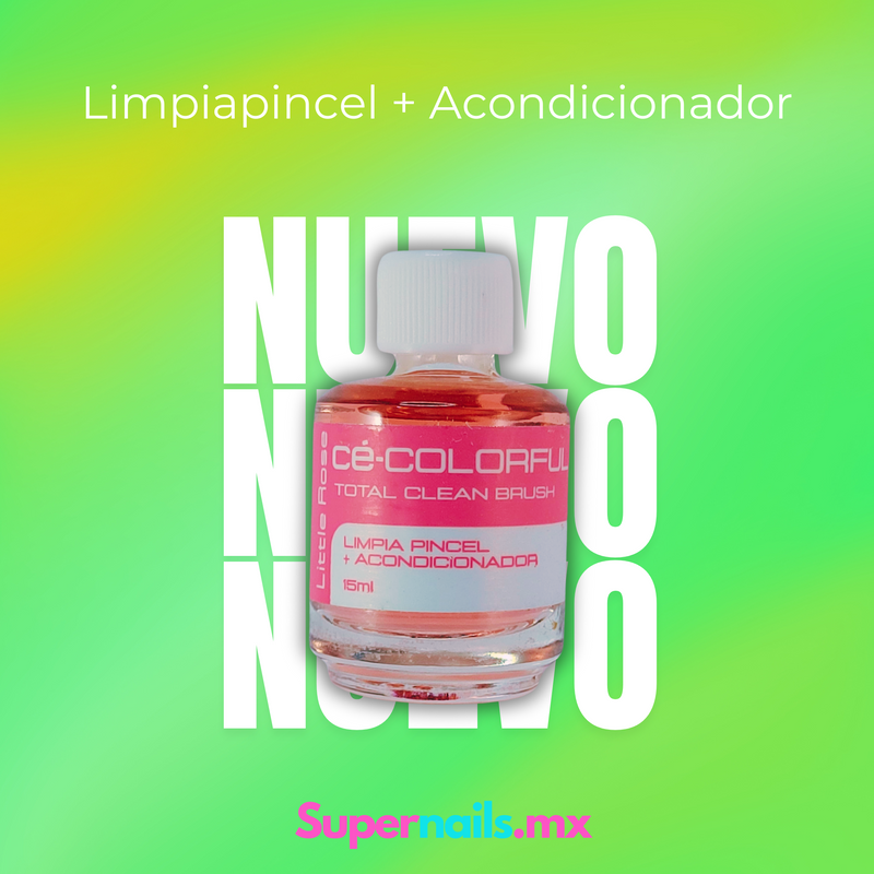 Colorful Limpia Pincel + Acondicionador 15ml Little Rose