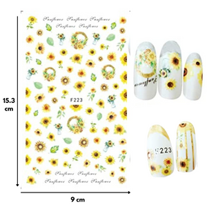 Sticker Flores 1 Pieza 5 Modelos Diferentes a Escoger