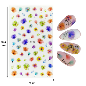 Sticker Flores 1 Pieza 5 Modelos Diferentes a Escoger
