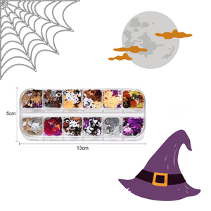 Decoración Halloween Para Uñas Encapsular 12 Estilos Fantásticos