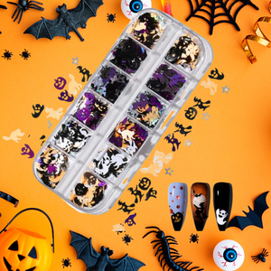Decoración Halloween Para Uñas Encapsular 12 Estilos Fantásticos