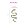 Decoración Uñas Serpiente Metal Dorado, Plata O Golden Rose