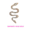 Decoración Uñas Serpiente Metal Dorado, Plata O Golden Rose