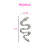 Decoración Uñas Serpiente Metal Dorado, Plata O Golden Rose