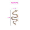 Decoración Uñas Serpiente Metal Dorado, Plata O Golden Rose